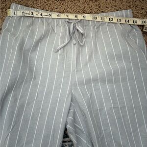 Gap Body Pajama Pants Gray and White stripe 100% cotton size S